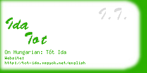 ida tot business card